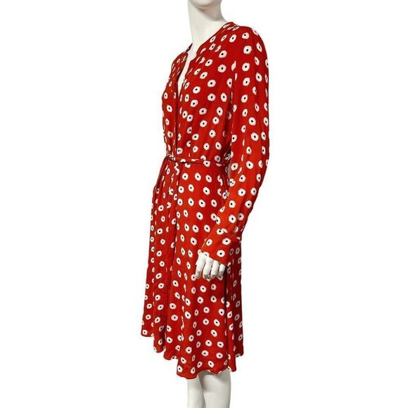 Boden Jessica Red A-Line Dotted Belted Shirt Dress NWT Womens Size US 10 - Picture 5 of 11